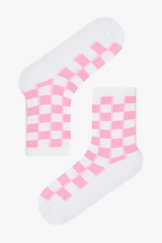 Penti Renkli Kız Çocuk Bright Checkerd 3'lü Soket Çorap
