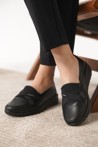 Garantili D0312 Günlük Ortopedik Kadın Babet Ayakkabı Siyah