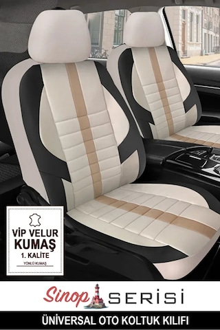 Mercedes-benz /8 W114 230.6 114.015 120 Hp 1971 Uyumlu .sinop. Serisi Velur Kumaş Bej Oto Kılıfı Tam Set