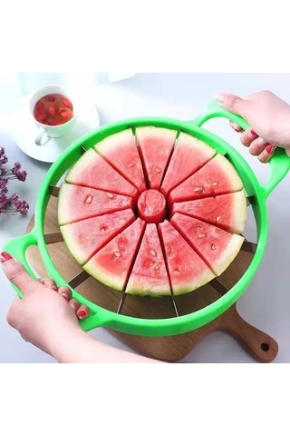 Mufunye Stainless Steel Elma Ve Meyve Dilimleyici, Keskin Bıçaklı, Ergonomik Koltuk, Ev Ve Partiler İçin Pratik Mutfak Aleti Yeşil