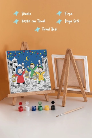 Ramazan Neşesi Şövaleli Boya Seti 20x20