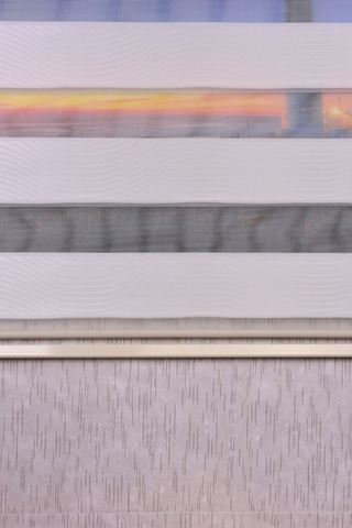 Krem Kendinden Desenli Etek Dilimsiz Ds 11714-v1 Zebra Stor Güneşlik Perde