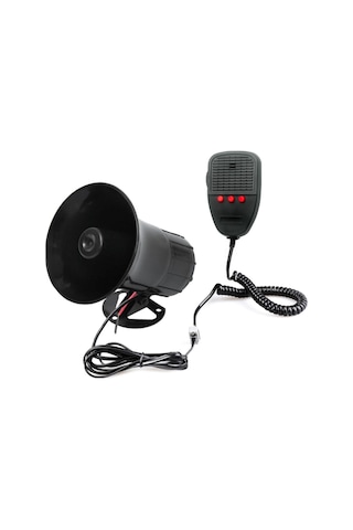 Mikrofonlu Konuşmalı 3 Sesli Siren Megafon Hoparlör Oto Ambulans