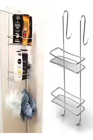 Metalik Duşakabin Askılığı Siyah