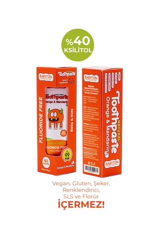 Set Portakal & Mandalina Diş Macunu - Silikon Diş Fırçası