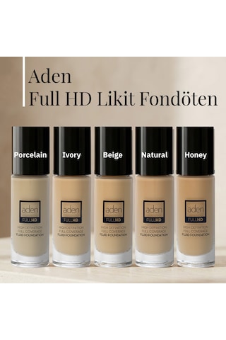 Aden Full Hd Likit Fondöten 20 Ml - 03 Beige Bej Diğer