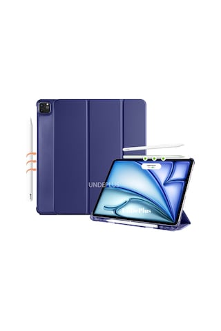 Apple Uyumlu iPad Pro 12.9 3./4./5./6. Nesil M2 Kılıf Flip Cover Kalem Bölmeli Pc Case 2018-2023