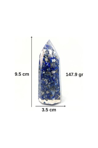 Sertifikalı Lapis Lazuli Organit Piramit Doğal Taş