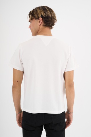 Erkek Ekru %100 Pamuklu Standart Kalıp T-shirt Siyah