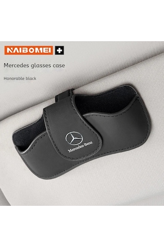 Mercedes-benz Amg Için A C E V R Class Glc Slk Sl Vito Araba Visor Pu Deri Black