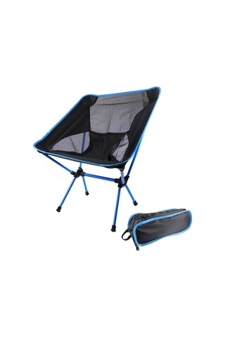 Ambition Açık Ay Sandalye Kamp Kamp Katlanır Sandalye Mavi