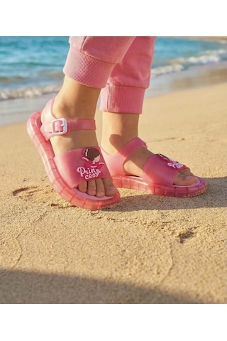 Gezer Yazlık Rahat Işıklı Taban Çocuk Sandalet Pembe