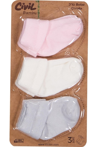 Civil Baby Bambu Basic Asetat 0-24 Ay Çorap Setleri - Standart