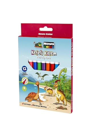 Nova Color Brons Keçeli Kalem 12 Renk Nc-871