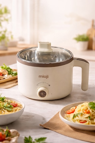 Mioji EP50 600W 1.5L Çok Fonksiyonlu Elektrikli Pişirici Beyaz Beyaz