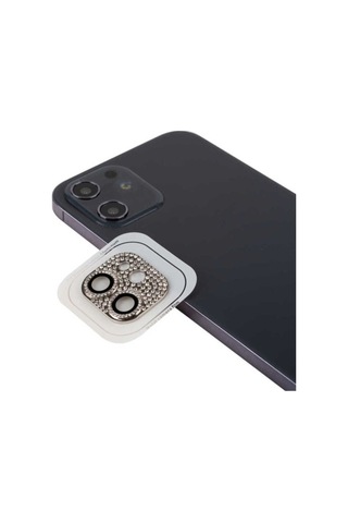 Apple Uyumlu iPhone 12 Mini Zore Cl-08 Kamera Lens Koruyucu Gümüş