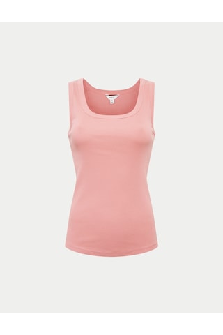 Marks & Spencer Pamuk Karışımlı Ribana Slim Fit Atlet T41001624h Pembe