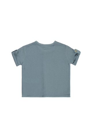 Civil Baby Müslin Kısa Kol 6-18 Ay Gömlek - Mavi 6-9 Ay Soft İndigo