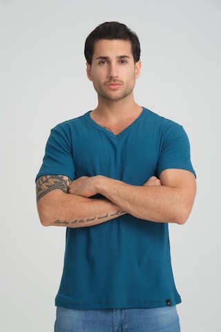 Alexander Gardi Alexandergardı Fitilli V Yaka Regular Fit T-shirt E24-74602 001