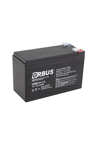 Powermaster Orbus Orb12-7.2 12 Volt 7.2 Amper Akü 150x65x90 Mm