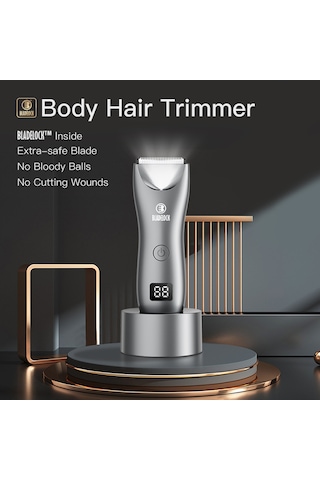 Gajeena Erkek Vücut Tıraş Makinesi - Ipx7 Su Geçirmez, Led Aydınlatmalı, 500mah Pil, 2 Taraklı 3-12mm 1 Saat