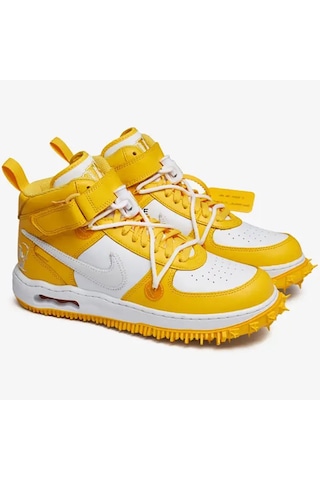 Nike Air Force 1 Mid Sp Af1 Special Series Unisex Leather Sneaker Özel Seri Hakiki Deri Unisex Günlük Spor Ayakkabı Sarı Sarı