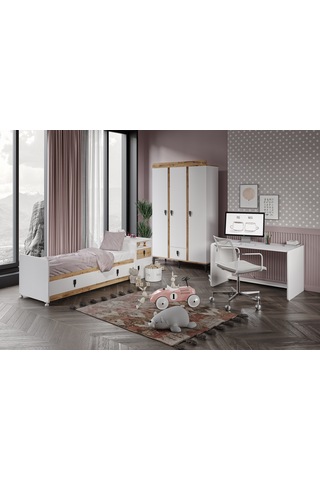 Rose Büyüyen Bebek Odası Takımı Safir Meşe Beyaz