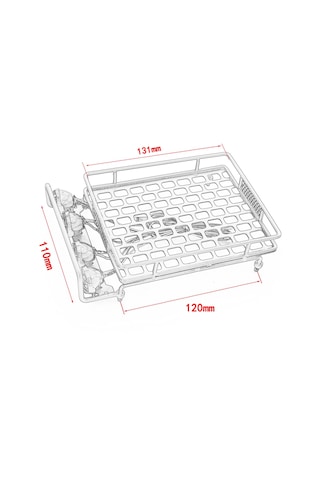 Youtek Araç Tavan Bagaj Rafı Led Işıklı Metal Siyah 1/10 1/12 1/14 Scx10 Cc01 Mn D90 D91 D99 Uyumlu A3 Modeli Ağ Desenli