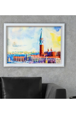 Bk Gift San Giorgio Maggiore Island Tasarımlı Özel Ahşap Çerçevel (507630973)