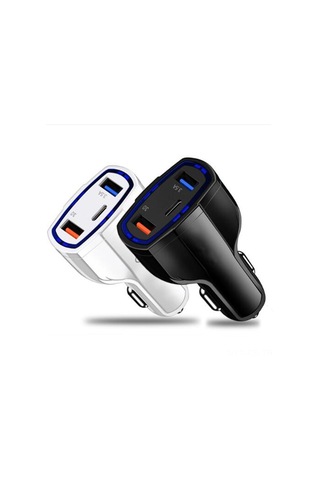 Reedark 12-24v Araç Şarj Cihazı - Hızlı Şarj Özellikli 3 Portlu Pd & Usb Çift Çıkışlı
