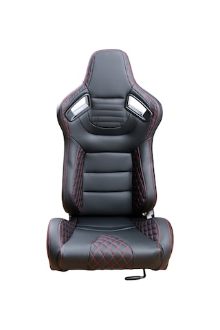 Recaro Model Deri Oto Yarış Koltuğu Siyah Spor Koltuk Takımı 2'li Set Jbr1053