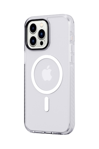 Rock Apple Uyumlu iPhone 14 Shield Serisi Magsafe Anti Shock Kılıf Beyaz Beyaz