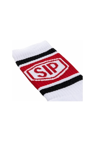 Sıp Scootershop Sıp Çorap - Tape Logo Beyaz/kırmızı/siyah 41-46 / Sıp Diğer