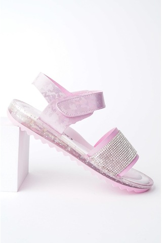 Muggo Winnie Garantili Günlük Ortopedik Hafif Taban Taşlı Ve Cırtlı Kız Çocuk Sandalet 001