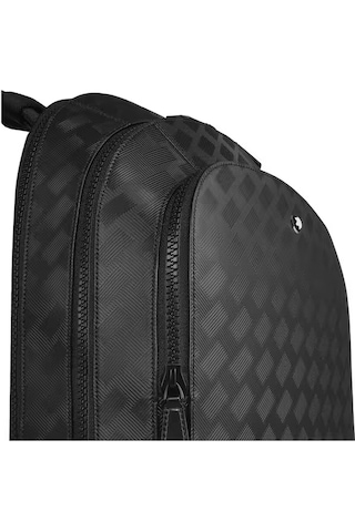 Montblanc Extreme Deri Orta Boy 3 Bölmeli Sırt Çantası 221138 Siyah