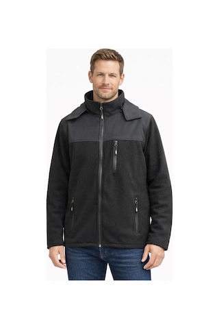 Softshell Polar Ceket Unisex, 3 Cepli, Rüzgar Kesici & Sıcak Tutan Siyah