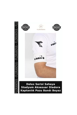 Delux Serisi Sahaya Stadyum Aksesuar Diadora Kaptanlık Pazu Bandı Beyaz