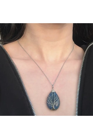 Lapis Taşı Gerçek Doğal Taş Kolye Lacivert