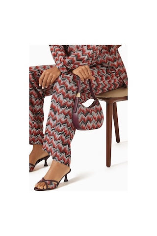 Missoni Mıssonı Lurex Örgü Mini Hobo Çanta, Italyan Zarafeti, Ikonik Zigzag Desen El Çantası Kırmızı