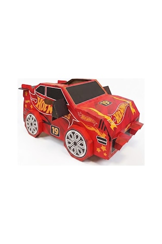 Kardinno Hot Wheelss Eğitici Oyuncak Karton Giyilebilir Çocuk Kostümü Etkinlik Parti Kostümü kırmızı