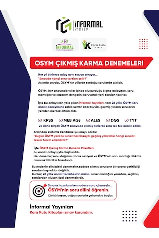 2026 KPSS Önlisans GY-GK ÖSYM Arşivi Çıkmış Karma Kara Kutu 10lu Deneme Paketi Dijital Çözümlü