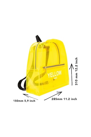 Renkli Şeffaf Sırt Çantası Sarı