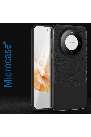 Huawei Mate 60 Pro Plus Leather Deri Efekt Silikon Kılıf-al3337