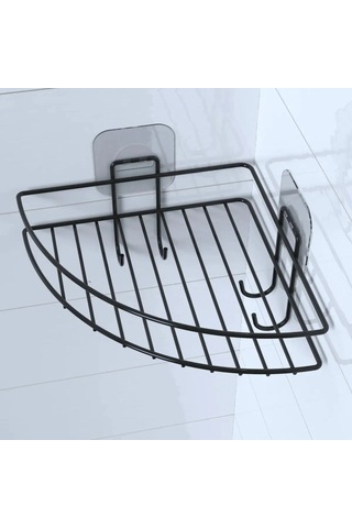 Zmc Bilişim Yapışkanlı Banyo Köşeliği Kancalı Köşe Rafı Duş Şampuanlık Duvar Düzenleyici Organizer Raf Çok Renkli