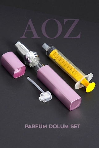 Pembe Parfüm Dolum Seti Doldurulabilir Mini Parfüm Şişesi Cep Parfüm Şişesi Taşınabilir Parfüm Şişesi 12ml
