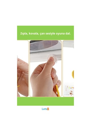 Elastik Yapışkanlı Kedi Oyun Oltası Çanlı Eğlenceli Oyun