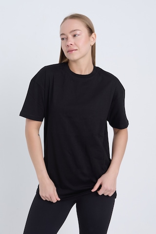 Velvoria Unisex Oversize Basic Siyah T-shirt