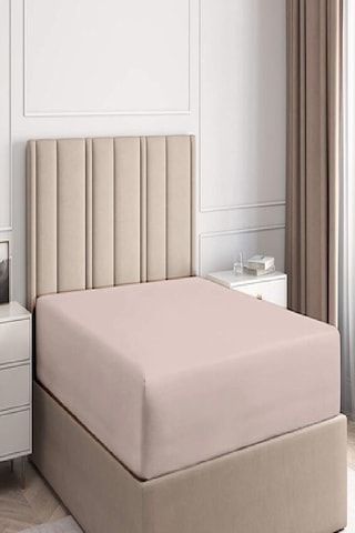 Altın Karma Havlu Lastikli Çarşaf Takımı 180x200 Cm 2 Adet 50x70 Cm Yastık Kılıfı Açık Kahverengi