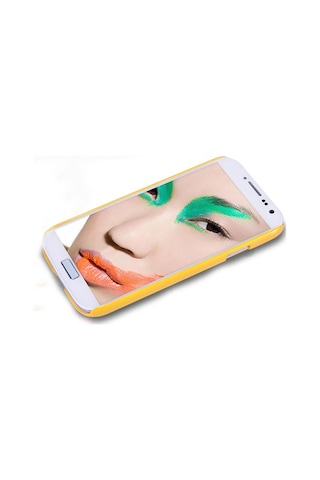Nillkin İ9500 Galaxy S4 İle Uyumlu Nillkin Parlak Sert Kauçuk Kılıf Sarı