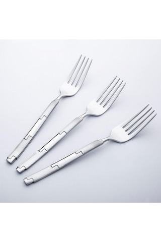 Nehir 12 Adet Londra Model Satenli Tatlı Çatal 304 Kalite 2.5 mm